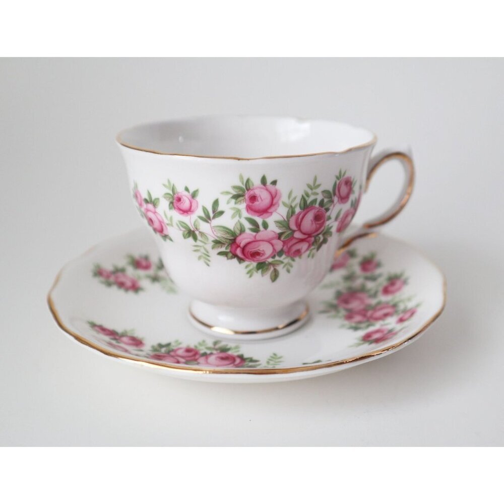 Tea Cup and Saucer Saucer Vintage Teacup and Saucer Royal Vale Floral